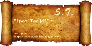 Sipos Tarján névjegykártya